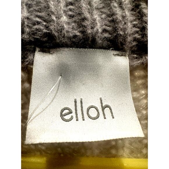 Elloh – Color Block Denim Sleeve Sweater – Yellow/Grey – Size F - Picture 2 of 4